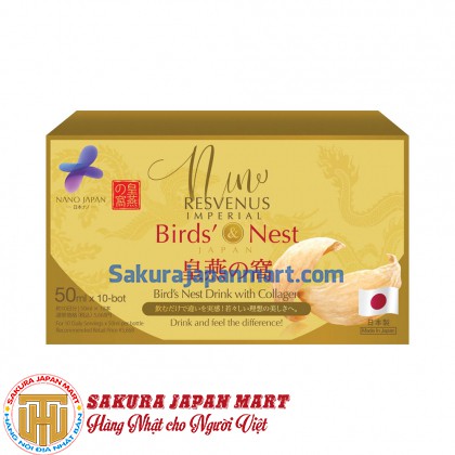 Nước yến trẻ hóa làn da Nano Japan Birds Nest Premium Concentrate (Hộp 10 chai x 50ml)